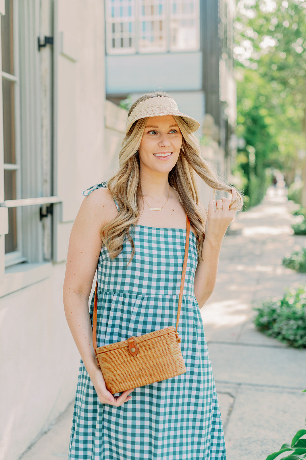 STRAW SUN VISOR - NATURAL by POPPY + SAGE