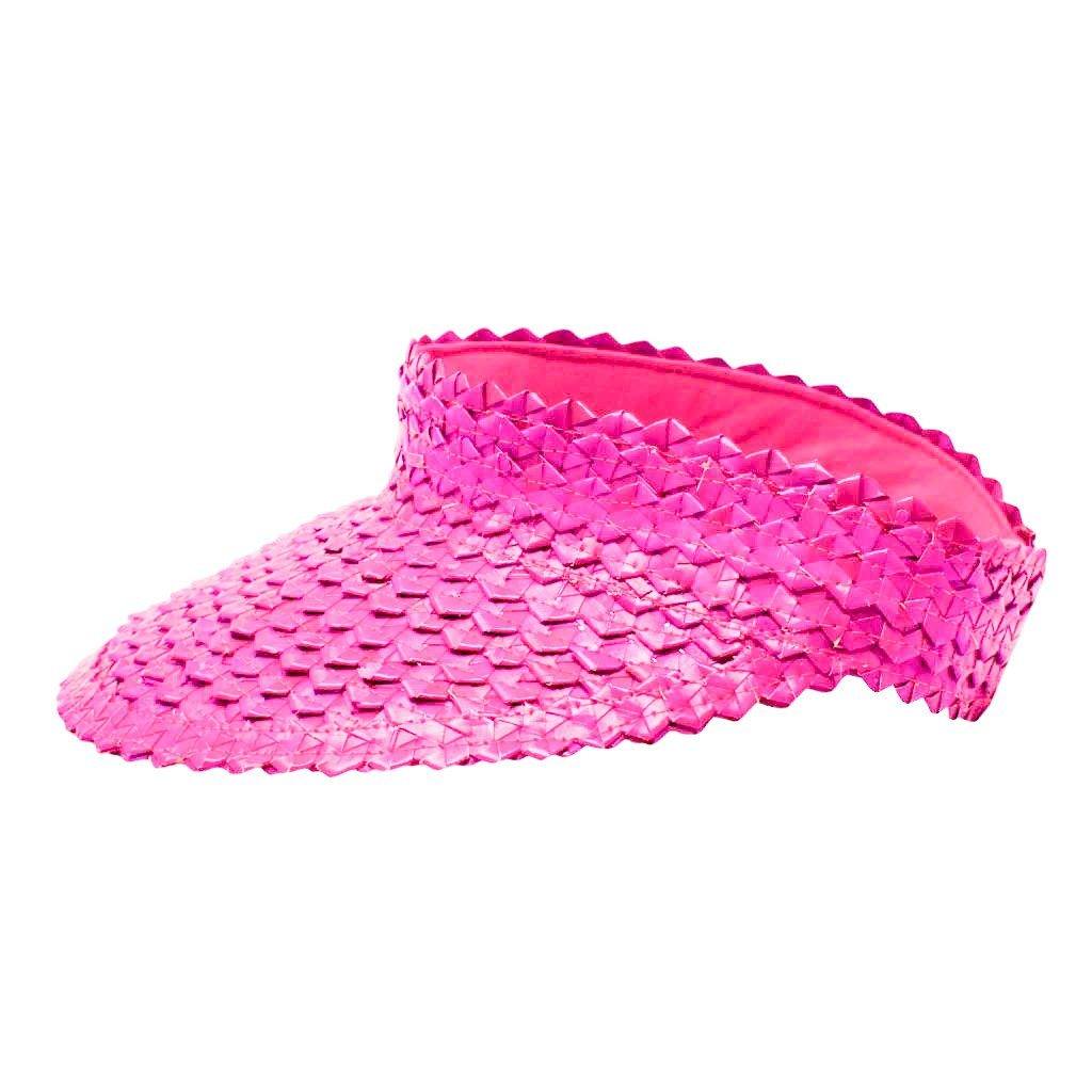 STRAW SUN VISOR - Pink by POPPY + SAGE