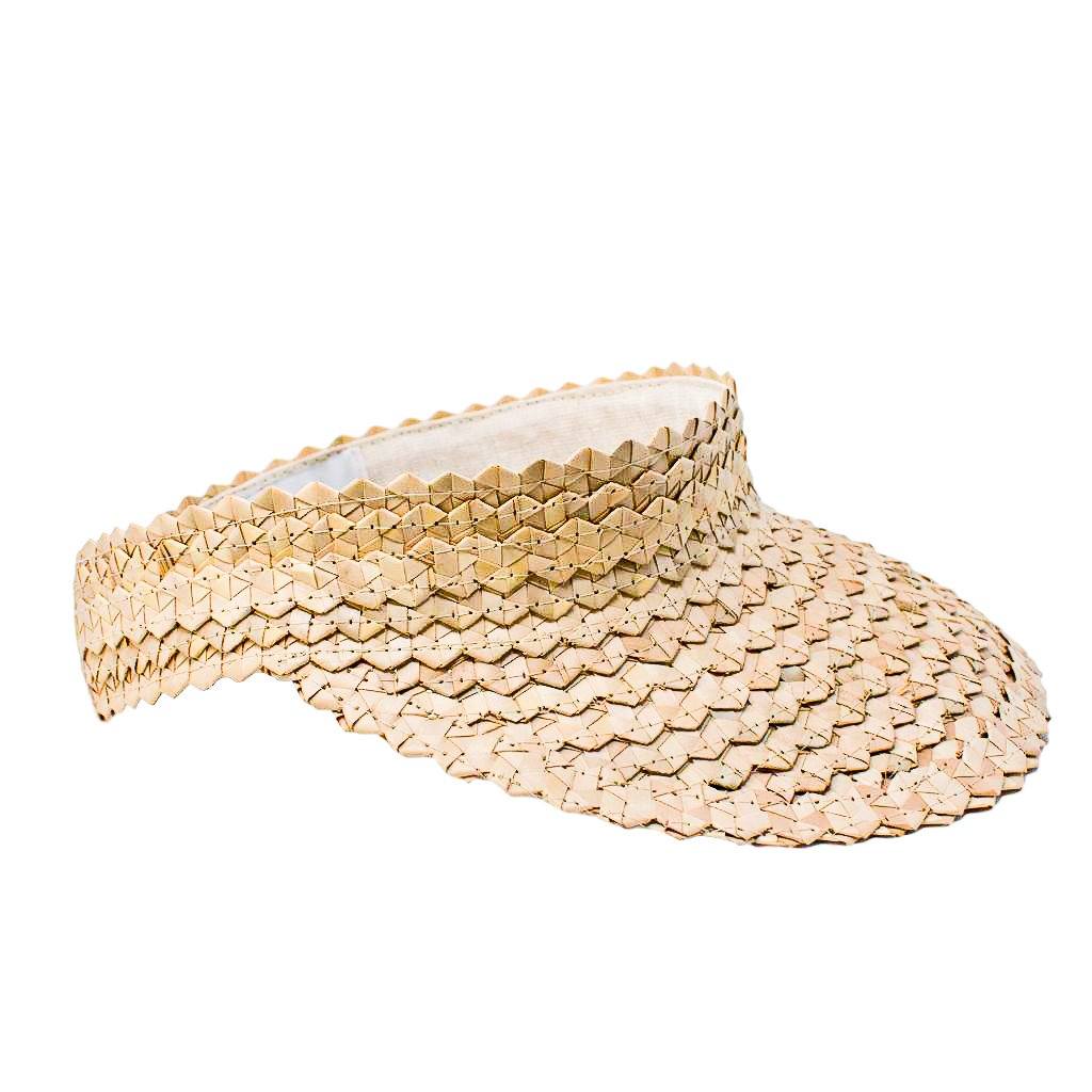 STRAW SUN VISOR - NATURAL by POPPY + SAGE