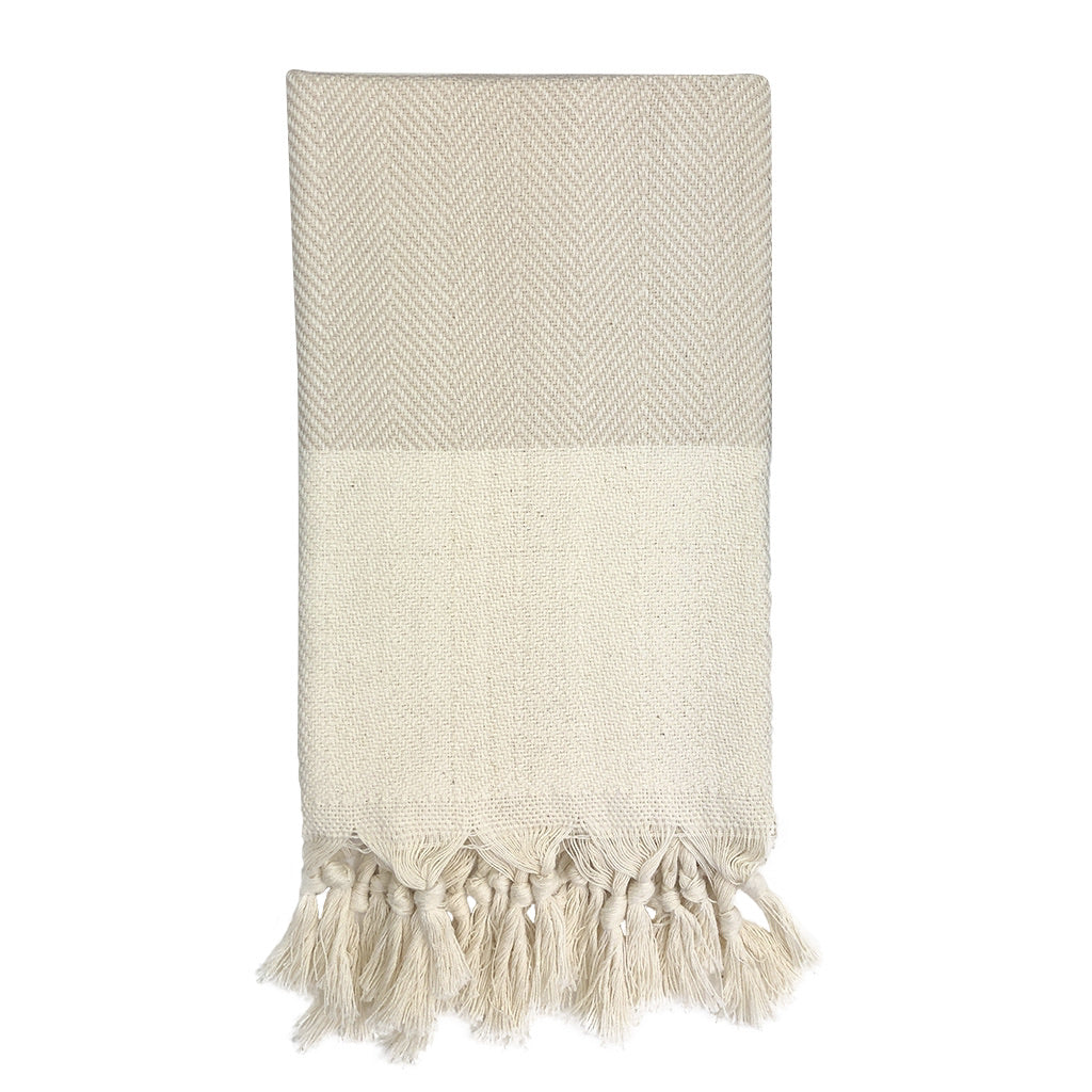 Herringbone Turkish Hand Towel by SLATE + SALT