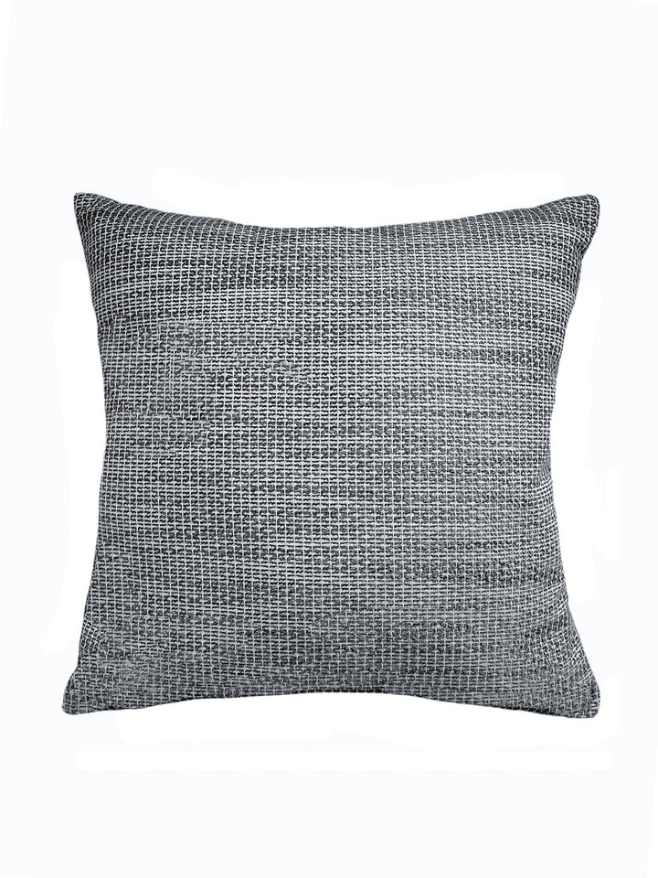 Natural Waves Black Outdoor Pillow by Anaya