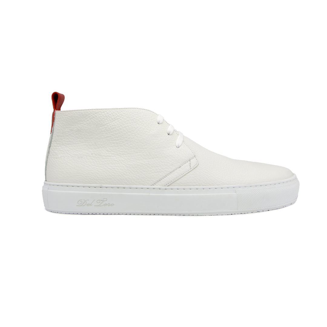 Men's White Leather Chukka Sneaker by Del Toro Shoes